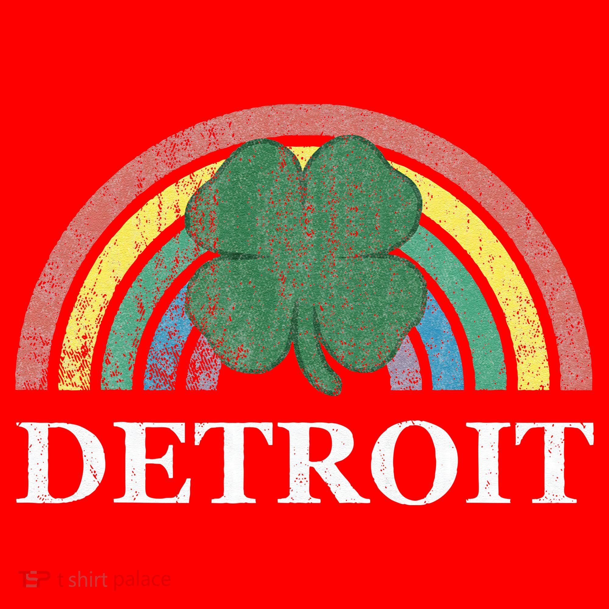 Detroit Shamrock St. Patrick's Day Rainbow Saint Paddy's Santa Hat