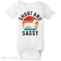 Dachshund Short & Sassy Wiener Dog Doxie Mom Funny Cute Gift Baby Bodysuit thumb 0