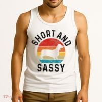 Dachshund Short & Sassy Wiener Dog Doxie Mom Funny Cute Gift Tank Top thumb 3