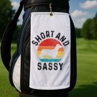 Dachshund Short & Sassy Wiener Dog Doxie Mom Funny Cute Gift Golf Towel thumb 2