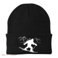Downhill Snow Skiing Bigfoot Ski Winter Sports Alpine Gift Beanie thumb 0