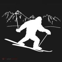 Downhill Snow Skiing Bigfoot Ski Winter Sports Alpine Gift Women's Hoodie thumb 2