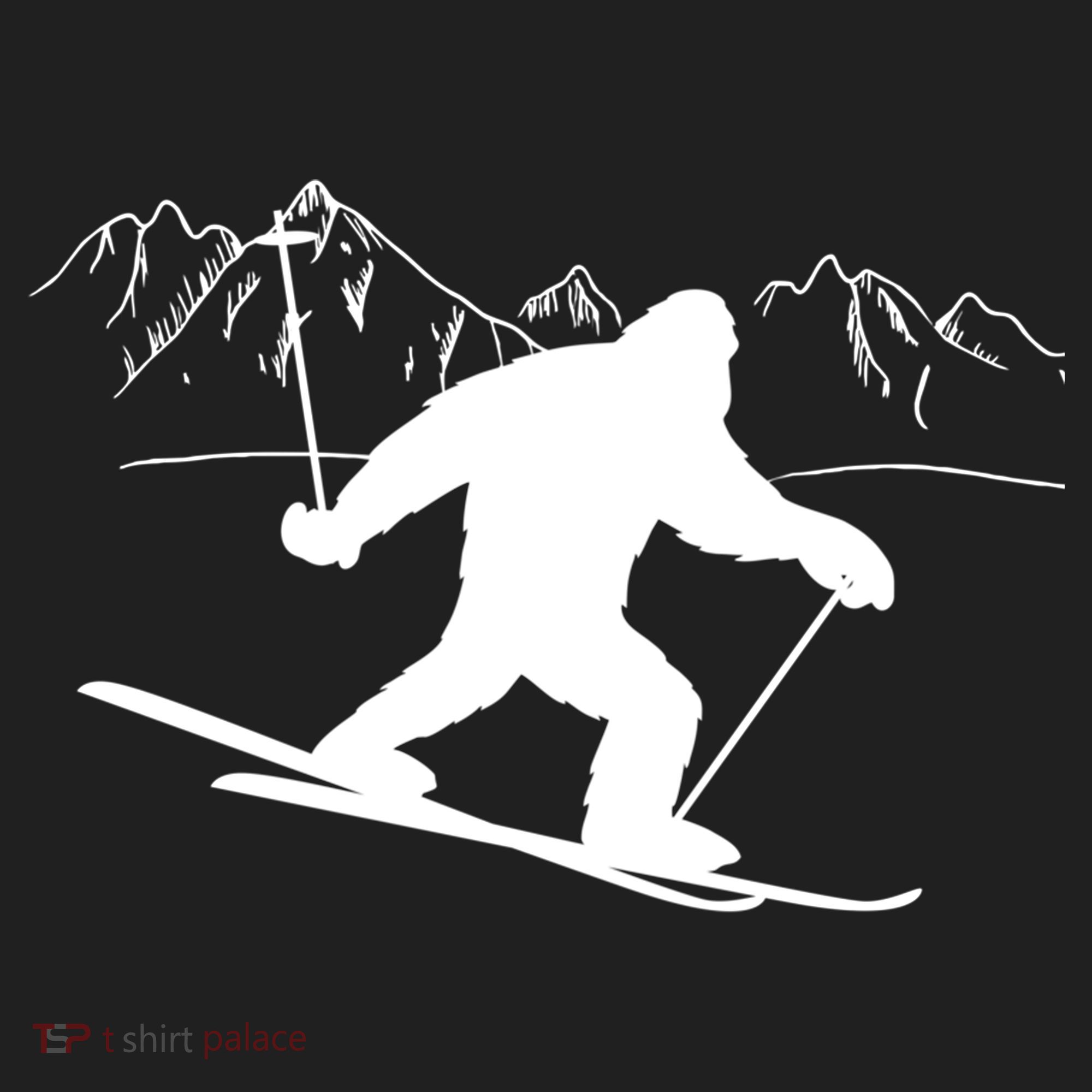 Downhill Snow Skiing Bigfoot Ski Winter Sports Alpine Gift Hat