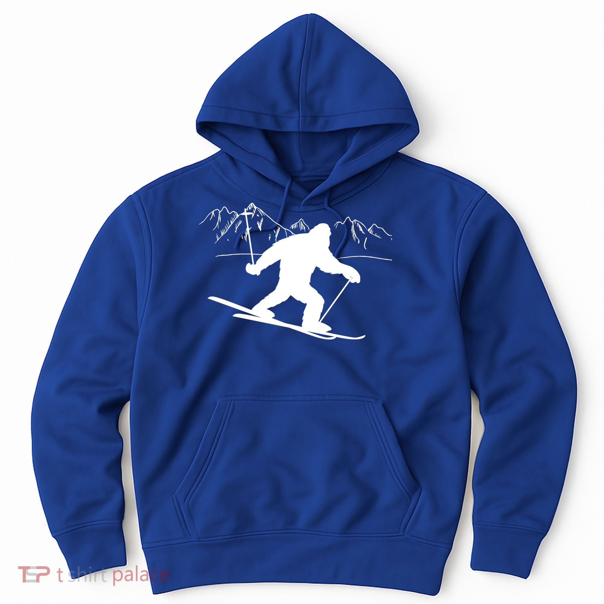 Downhill Snow Skiing Bigfoot Ski Winter Sports Alpine Gift Hoodie