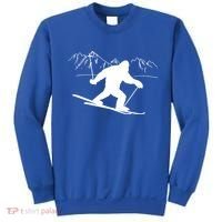 Downhill Snow Skiing Bigfoot Ski Winter Sports Alpine Gift Sweatshirt thumb 0