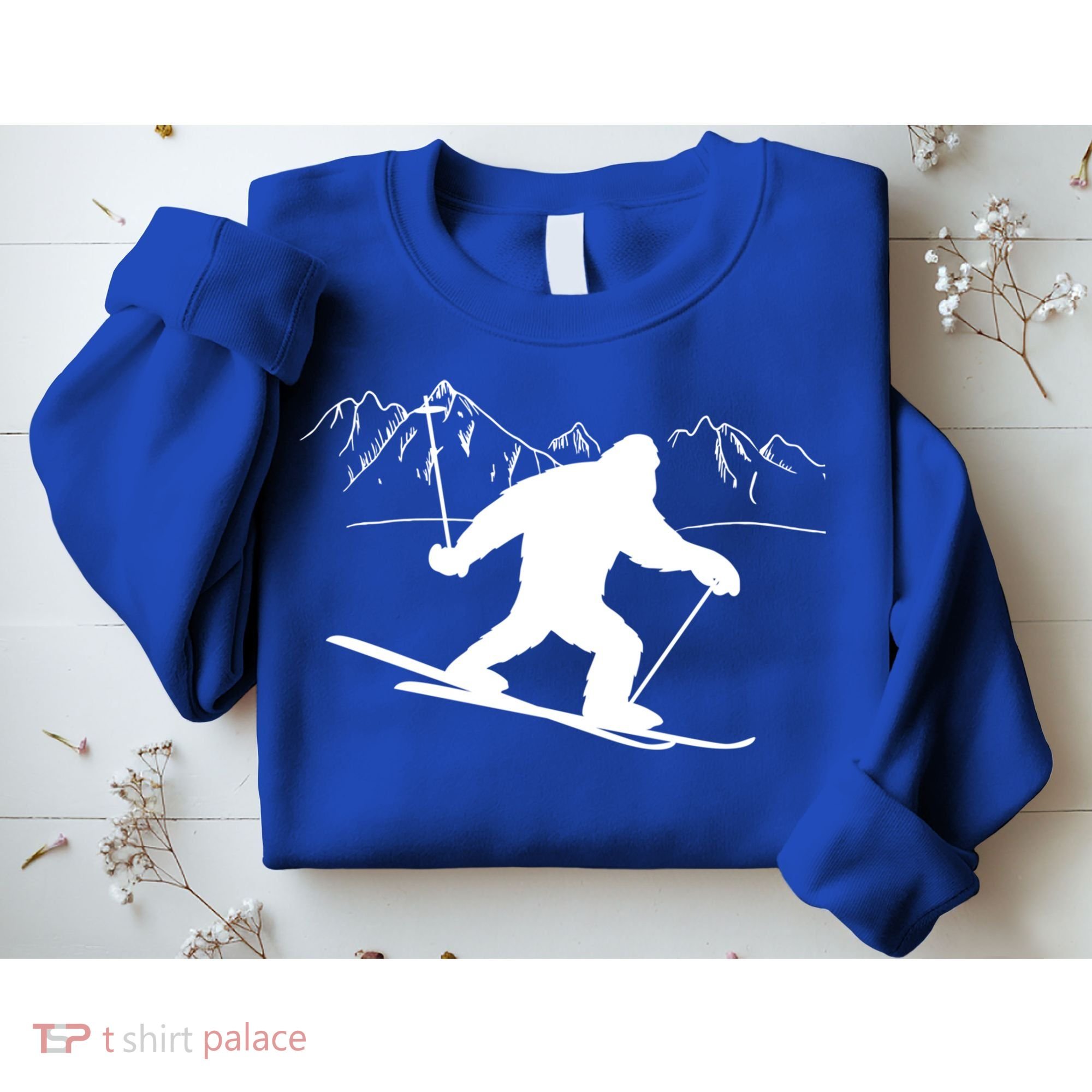Downhill Snow Skiing Bigfoot Ski Winter Sports Alpine Gift Sweatshirt