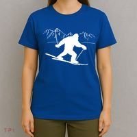 Downhill Snow Skiing Bigfoot Ski Winter Sports Alpine Gift T-Shirt thumb 4