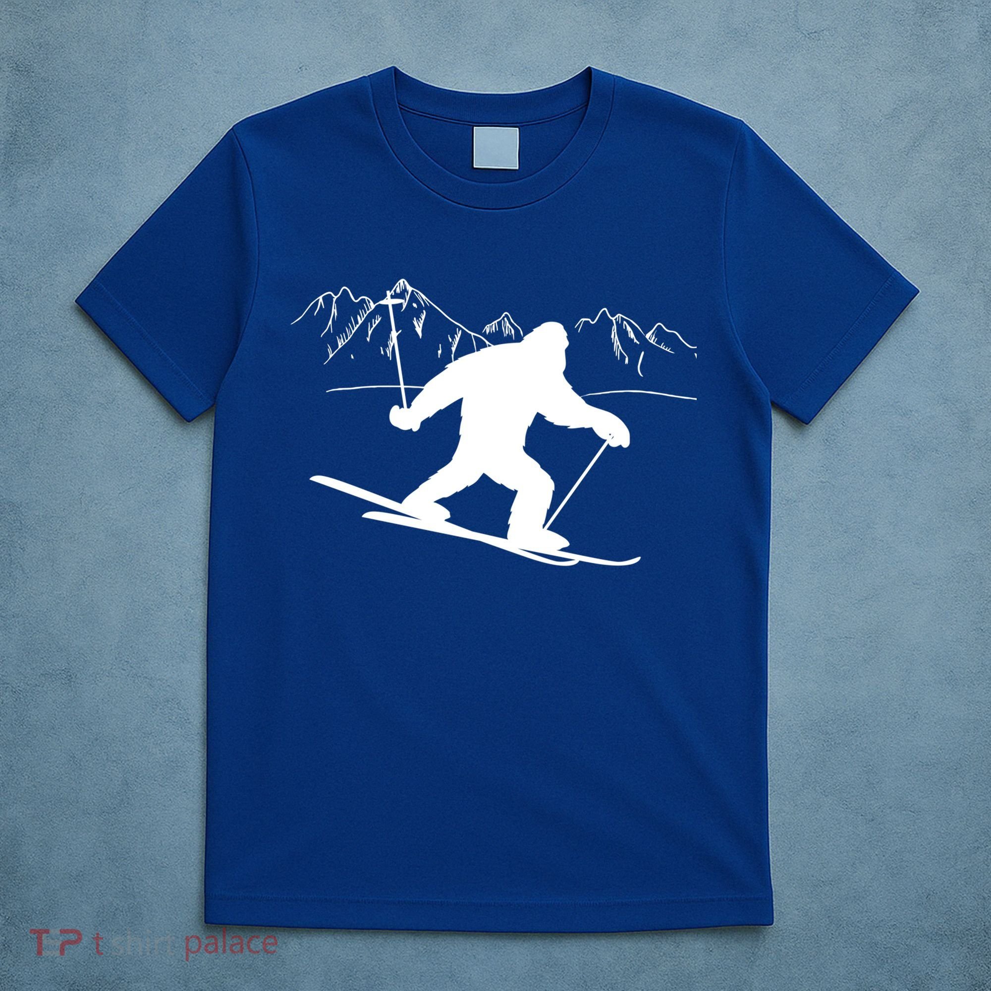 Downhill Snow Skiing Bigfoot Ski Winter Sports Alpine Gift T-Shirt
