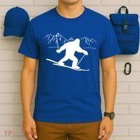 Downhill Snow Skiing Bigfoot Ski Winter Sports Alpine Gift T-Shirt thumb 6