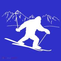 Downhill Snow Skiing Bigfoot Ski Winter Sports Alpine Gift T-Shirt thumb 7