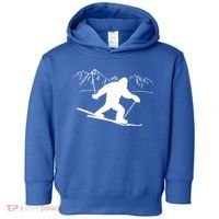 Downhill Snow Skiing Bigfoot Ski Winter Sports Alpine Gift Toddler Hoodie thumb 0
