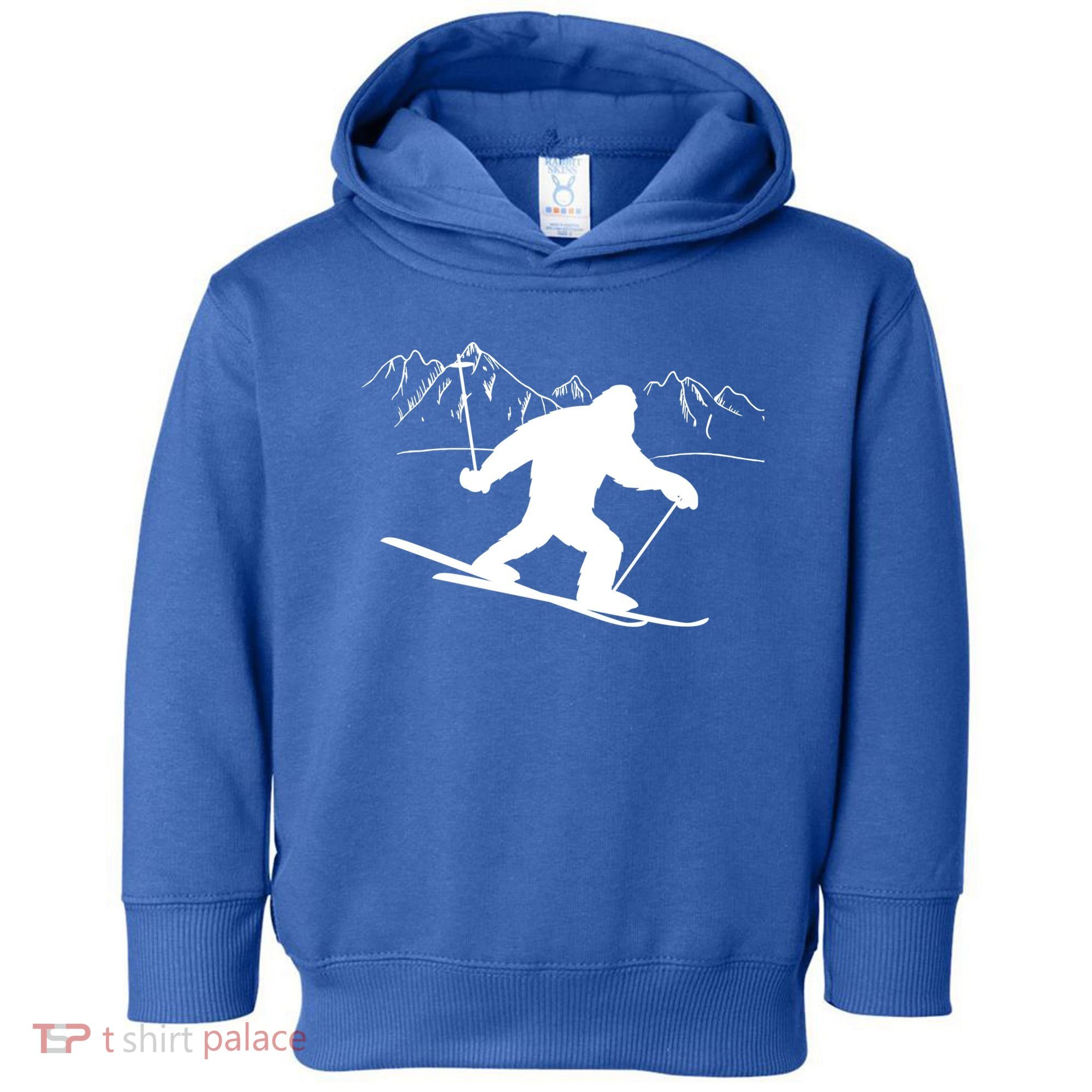 Downhill Snow Skiing Bigfoot Ski Winter Sports Alpine Gift Toddler Hoodie
