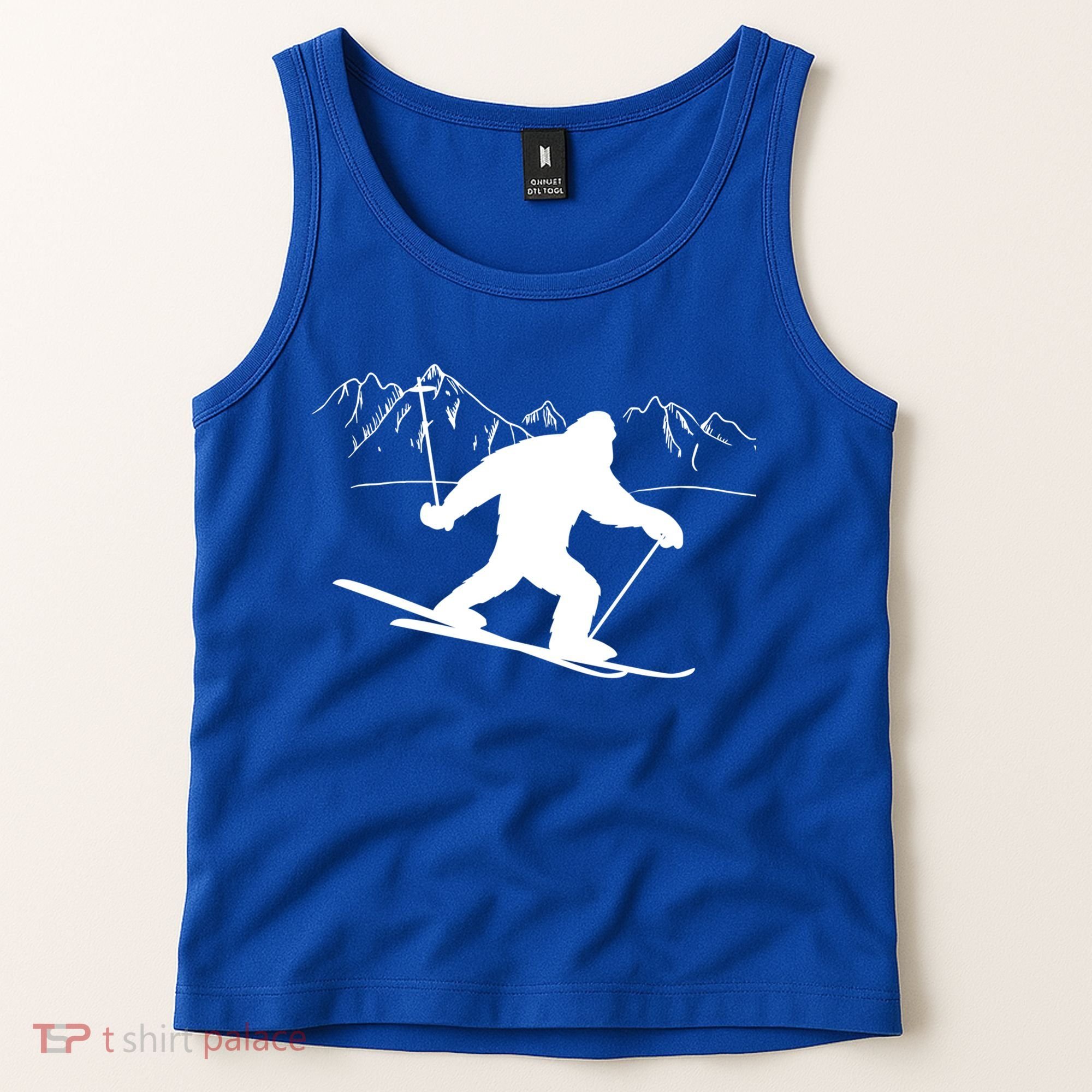 Downhill Snow Skiing Bigfoot Ski Winter Sports Alpine Gift Tank Top