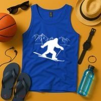 Downhill Snow Skiing Bigfoot Ski Winter Sports Alpine Gift Tank Top thumb 4