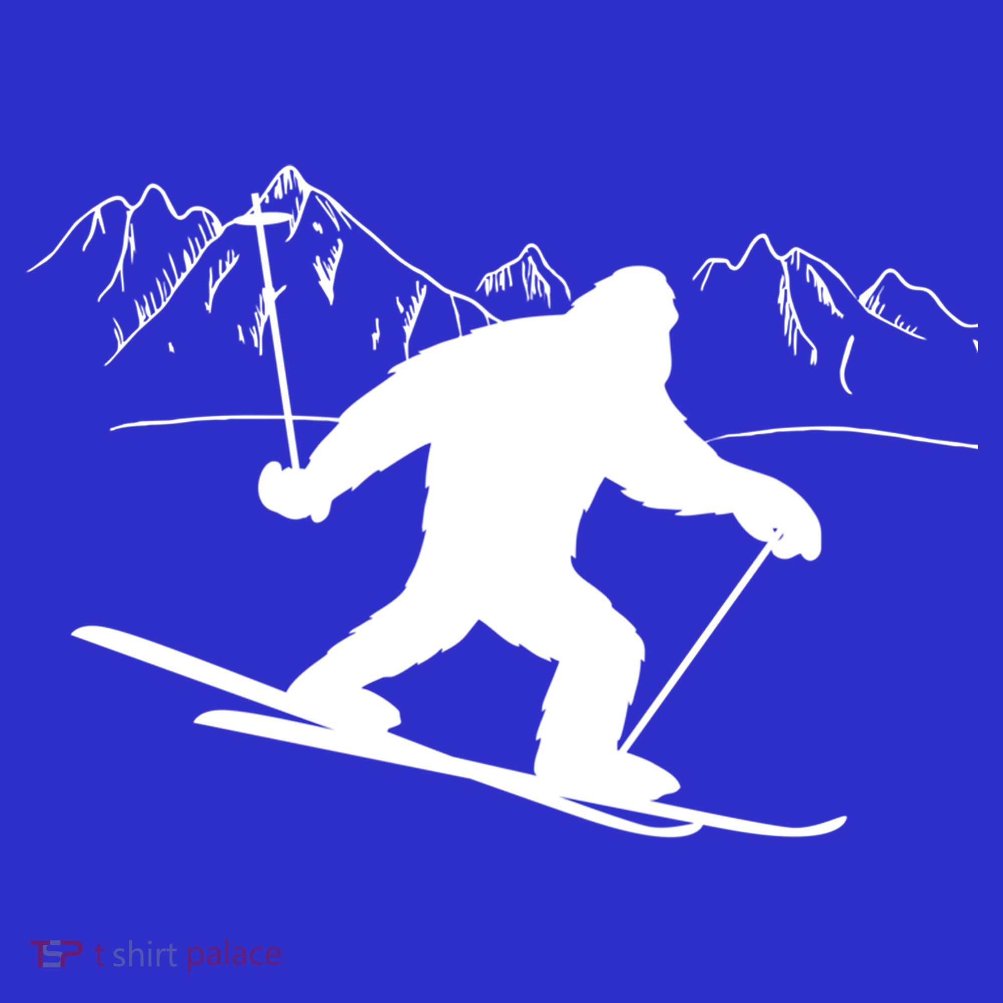 Downhill Snow Skiing Bigfoot Ski Winter Sports Alpine Gift Toddler T-Shirt
