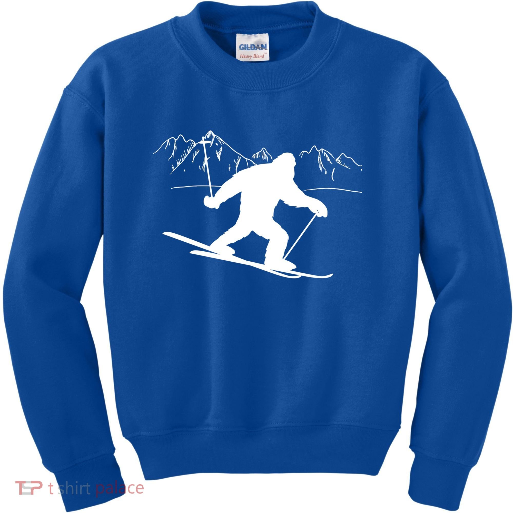 Downhill Snow Skiing Bigfoot Ski Winter Sports Alpine Gift Kids Sweatshirt
