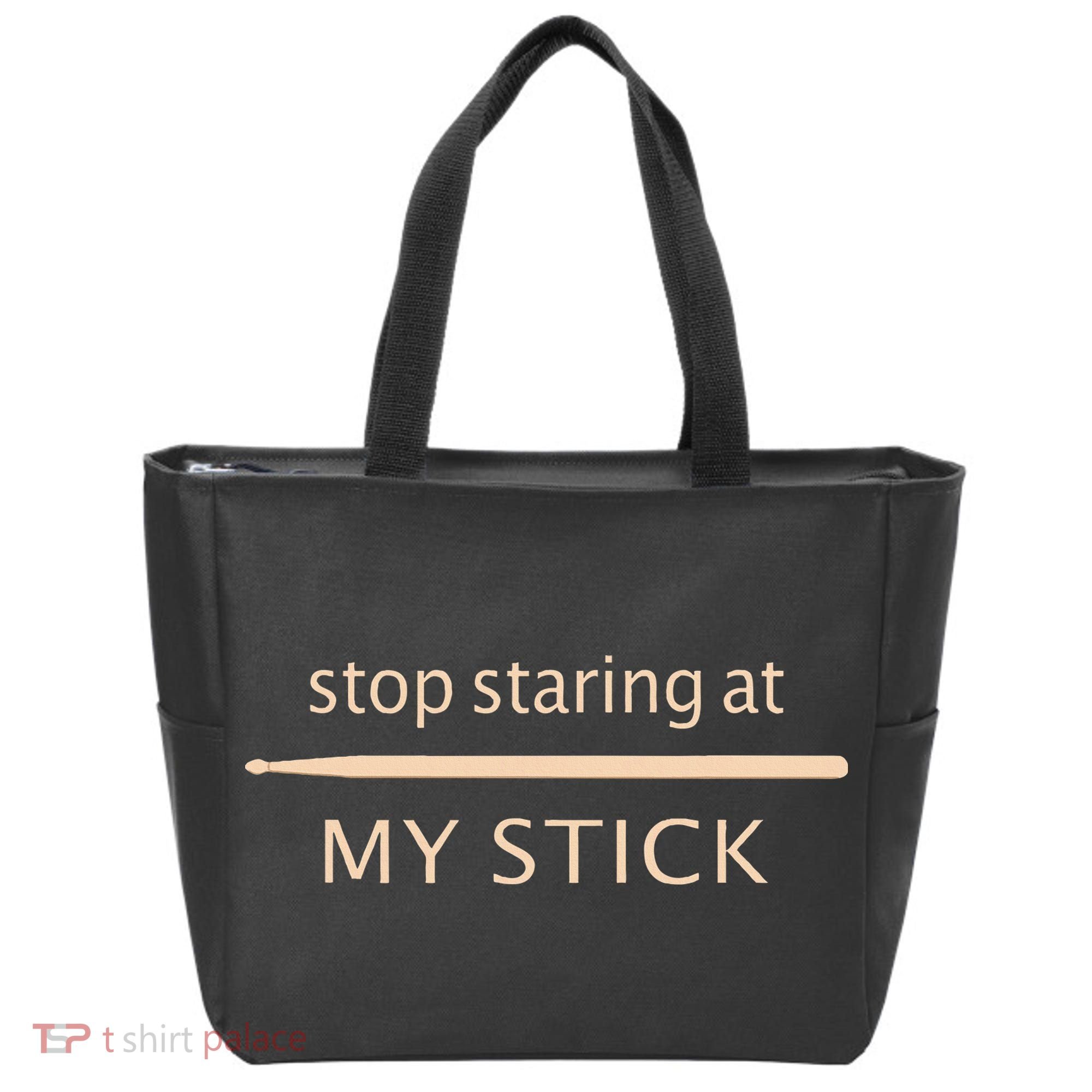 Drumming Stop Staring At My Stick Drummer Tote Bag