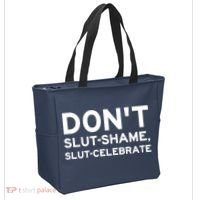 Don't Slut Shame, Slut Celebrate Funny Humor Tote Bag thumb 2