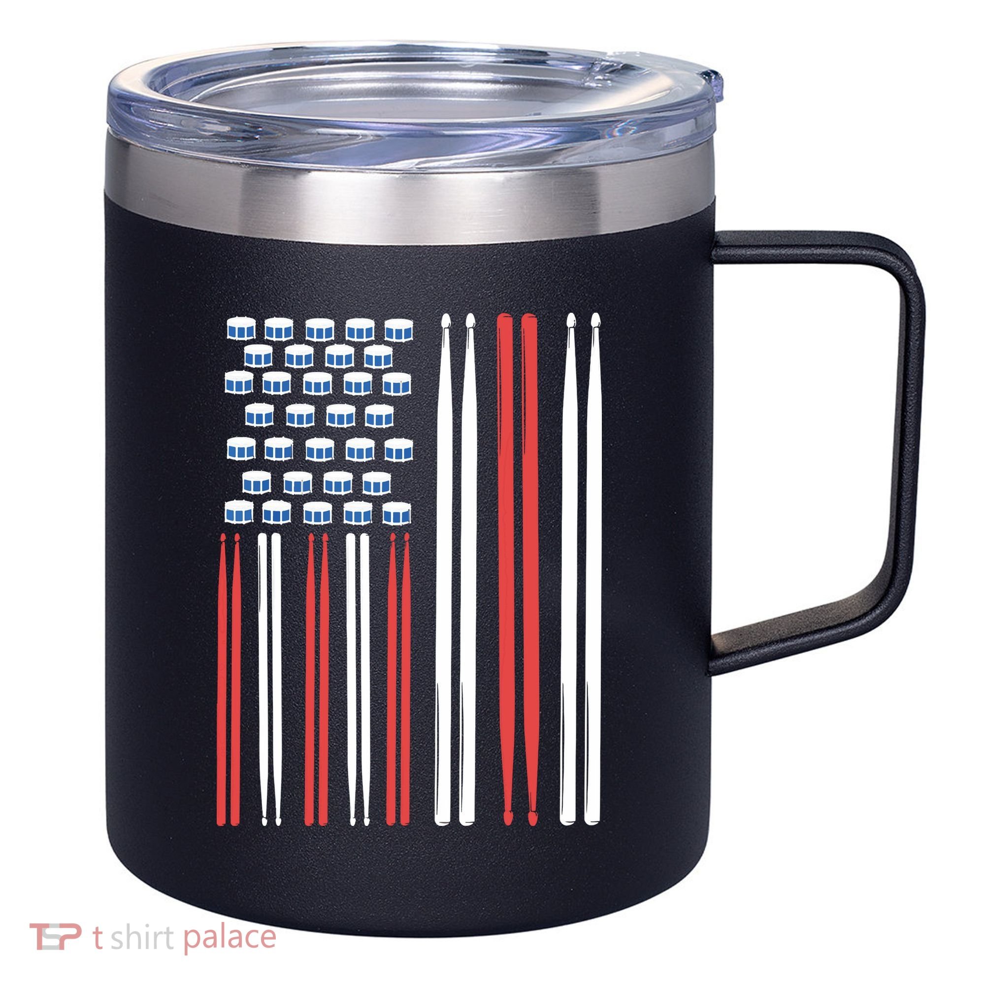 Drum Sticks Shirts Drummer Gift Drumming Percussion 12oz Stainless Steel Coffee Mug