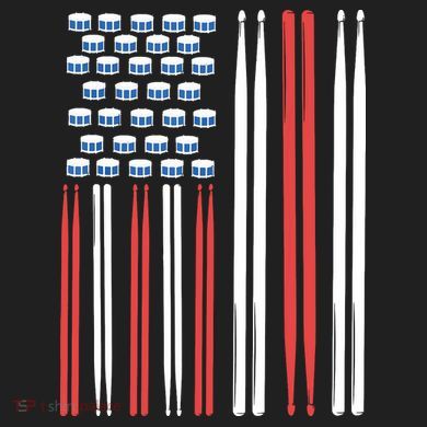 Drum Sticks Shirts Drummer Gift Drumming Percussion Plastic Christmas Ball Ornament