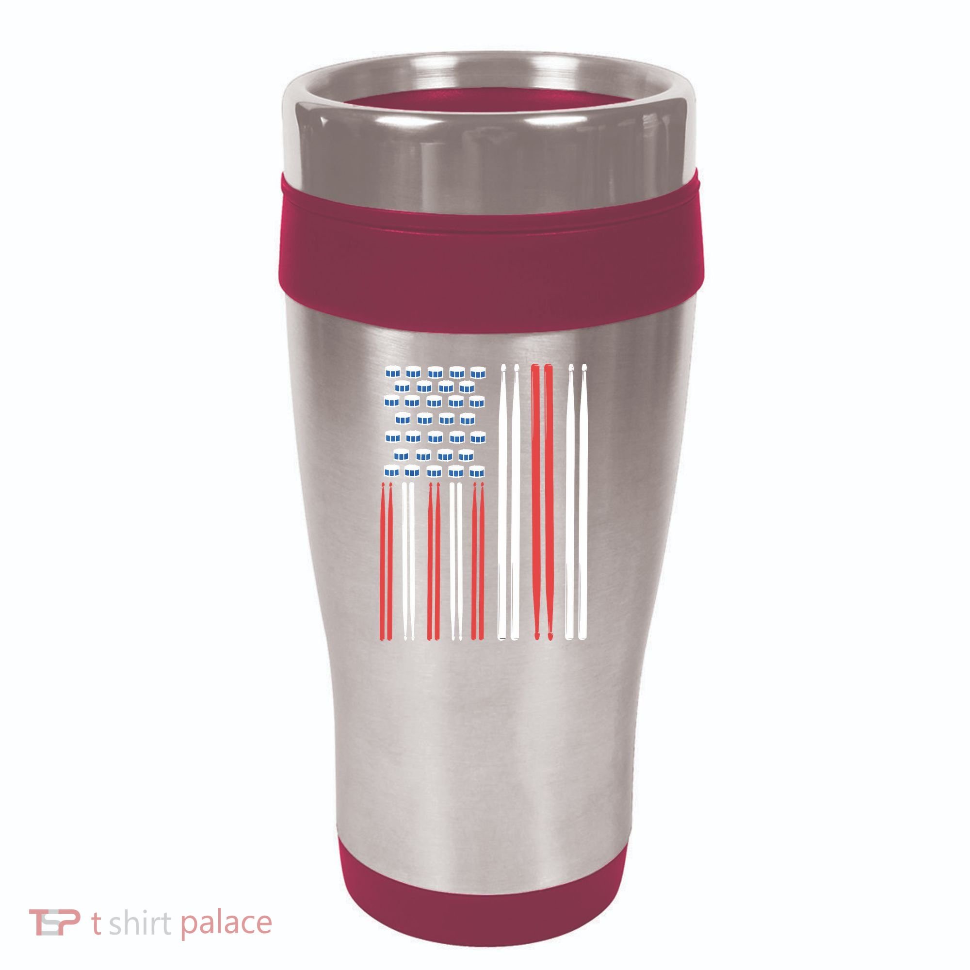 Drum Sticks Shirts Drummer Gift Drumming Percussion 16oz Travel Tumbler