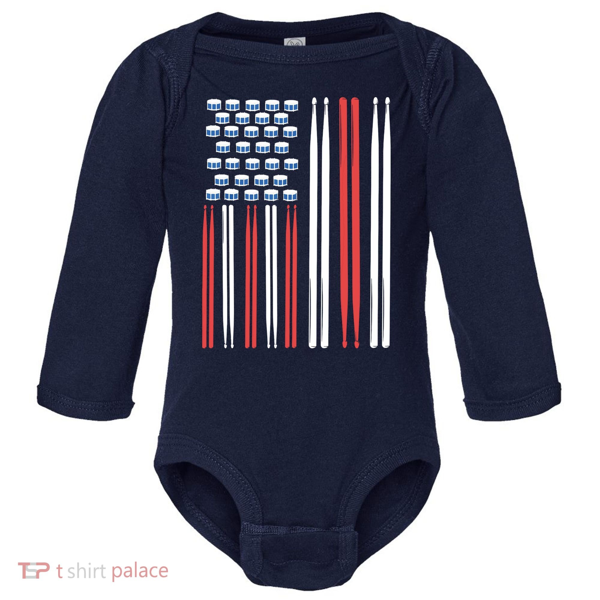 Drum Sticks Shirts Drummer Gift Drumming Percussion Baby Long Sleeve Bodysuit