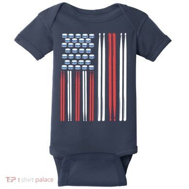 Drum Sticks Shirts Drummer Gift Drumming Percussion Baby Bodysuit