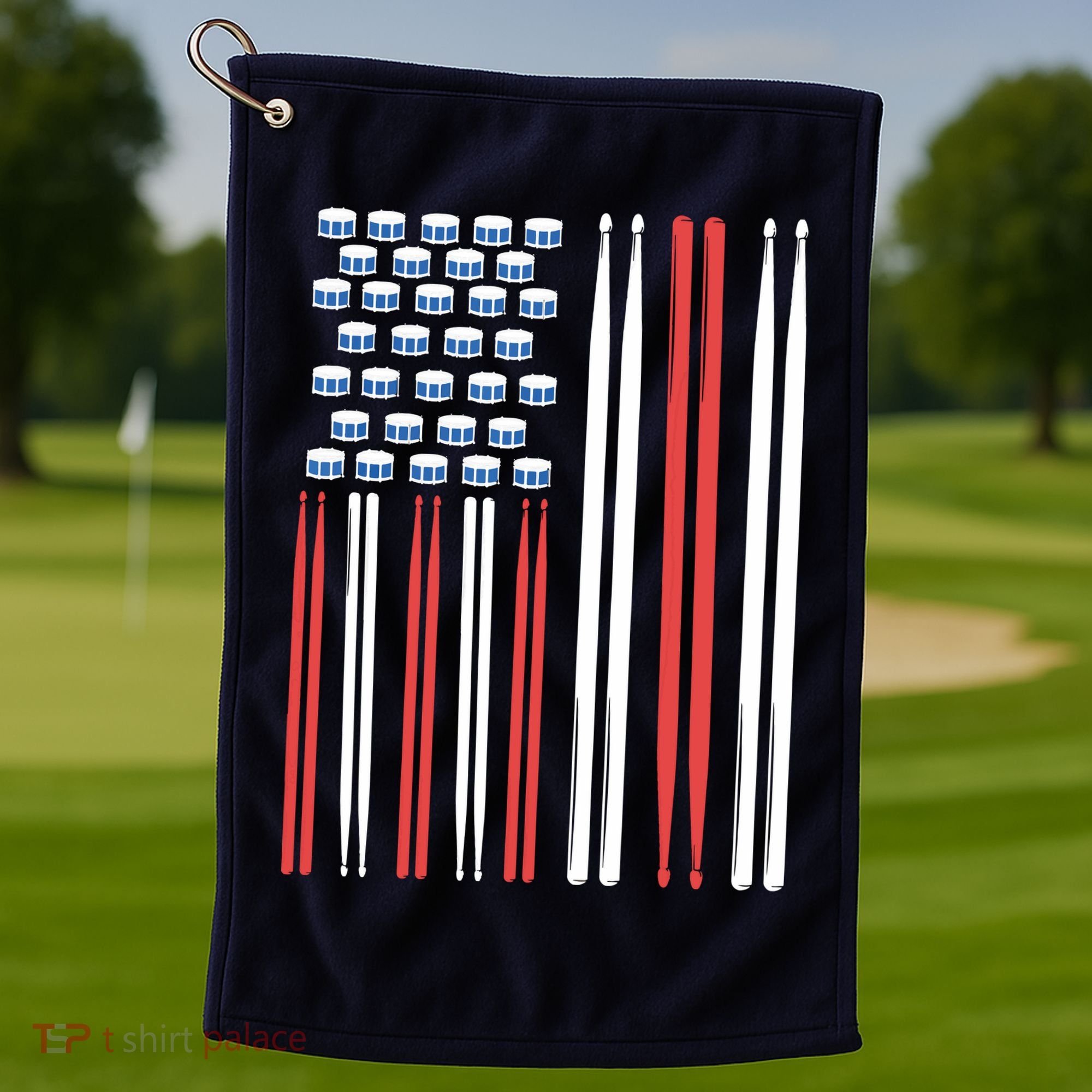 Drum Sticks Shirts Drummer Gift Drumming Percussion Golf Towel