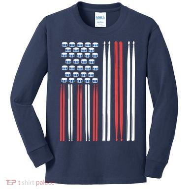 Drum Sticks Shirts Drummer Gift Drumming Percussion Kids Long Sleeve Shirt