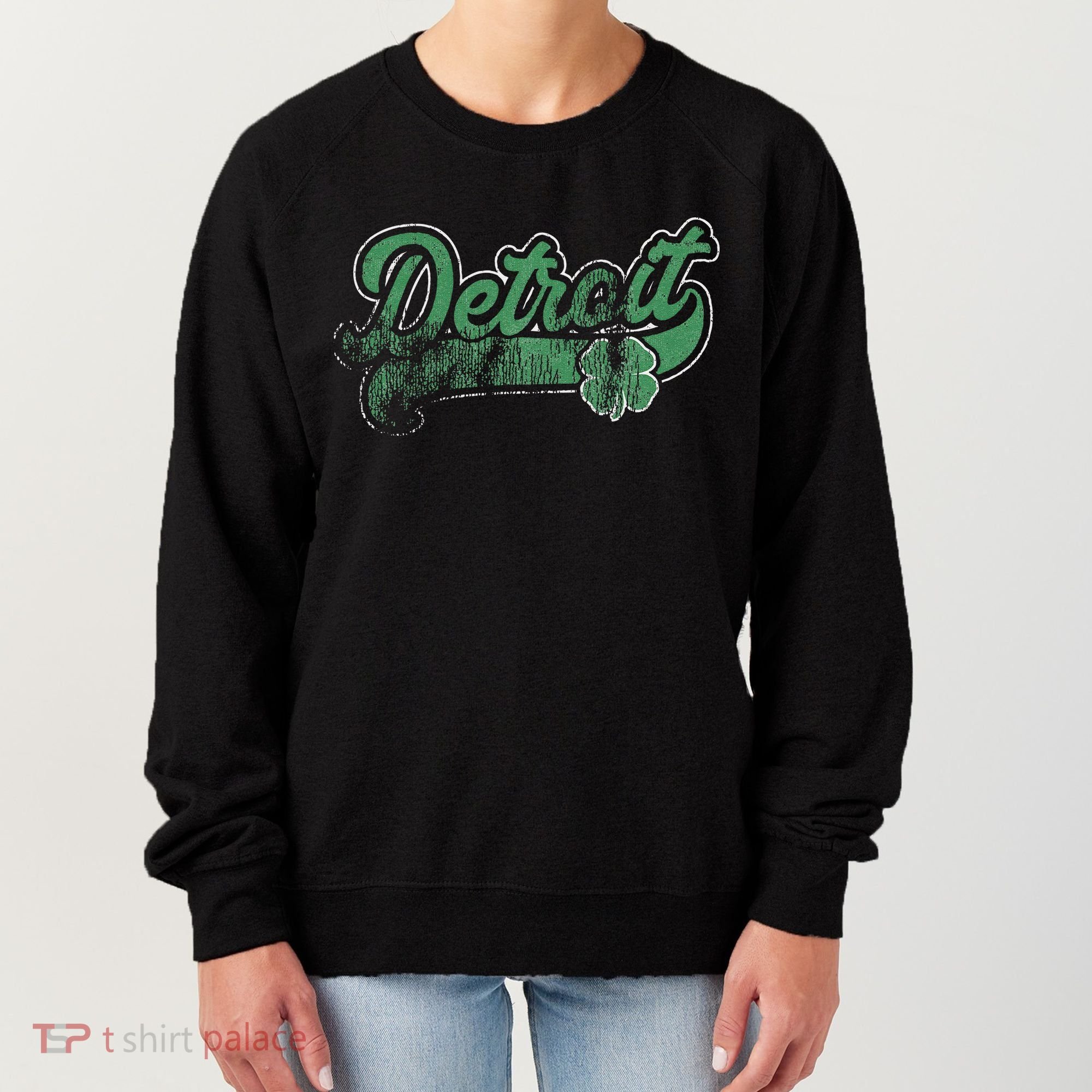 Detroit Shamrock St. Patrick's Day Saint Paddy's Irish Gift Women's Sweatshirt