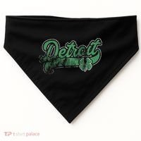 Detroit Shamrock St. Patrick's Day Saint Paddy's Irish Gift USA-Made Doggie Bandana thumb 0