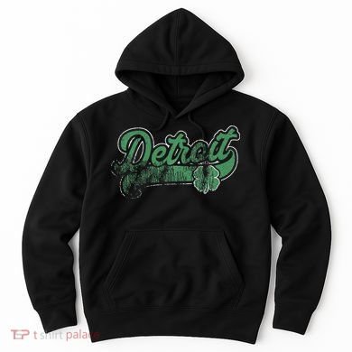 Detroit Shamrock St. Patrick's Day Saint Paddy's Irish Gift Hoodie