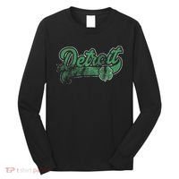 Detroit Shamrock St. Patrick's Day Saint Paddy's Irish Gift Long Sleeve Shirt thumb 0