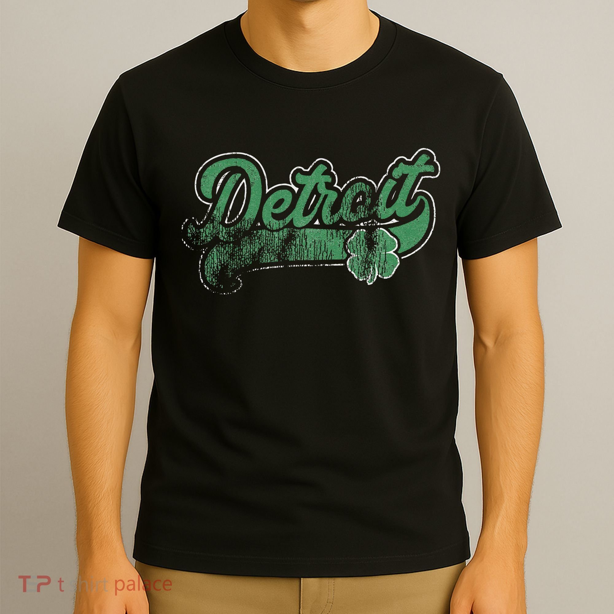 Detroit Shamrock St. Patrick's Day Saint Paddy's Irish Gift T-Shirt