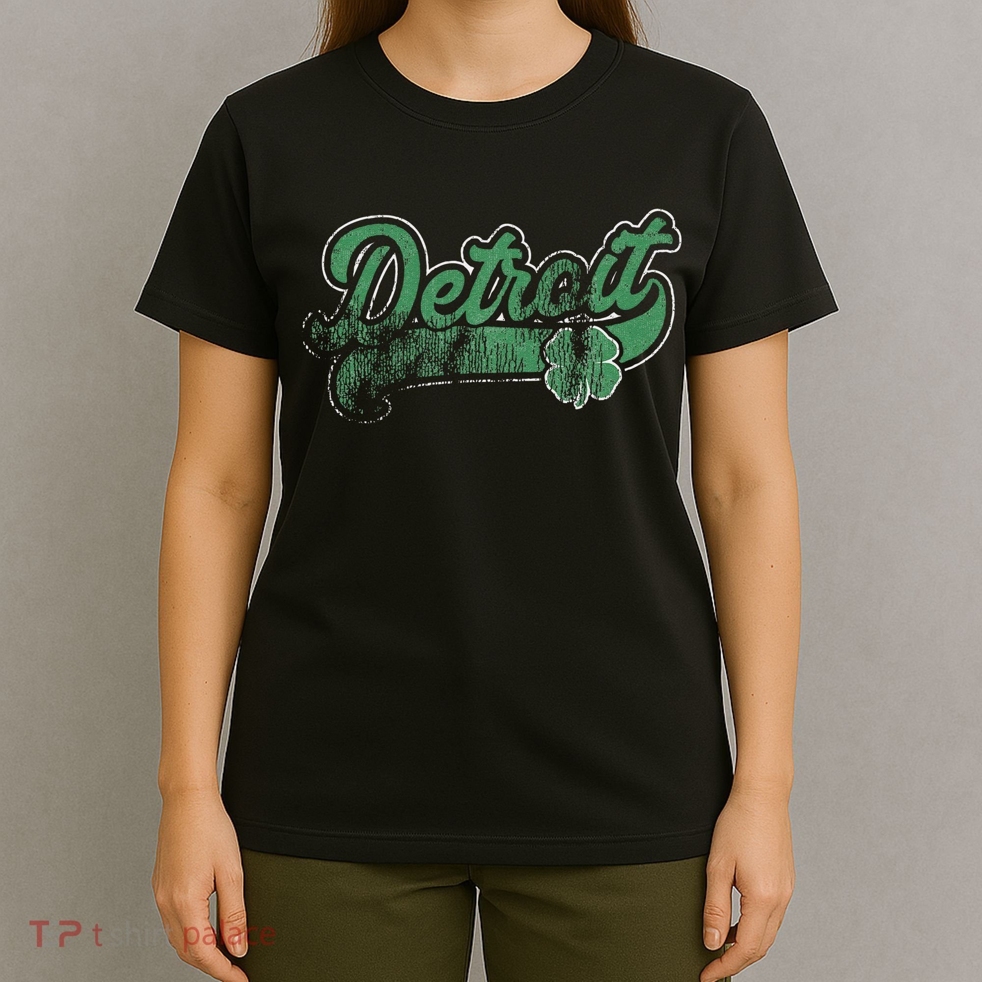 Detroit Shamrock St. Patrick's Day Saint Paddy's Irish Gift T-Shirt