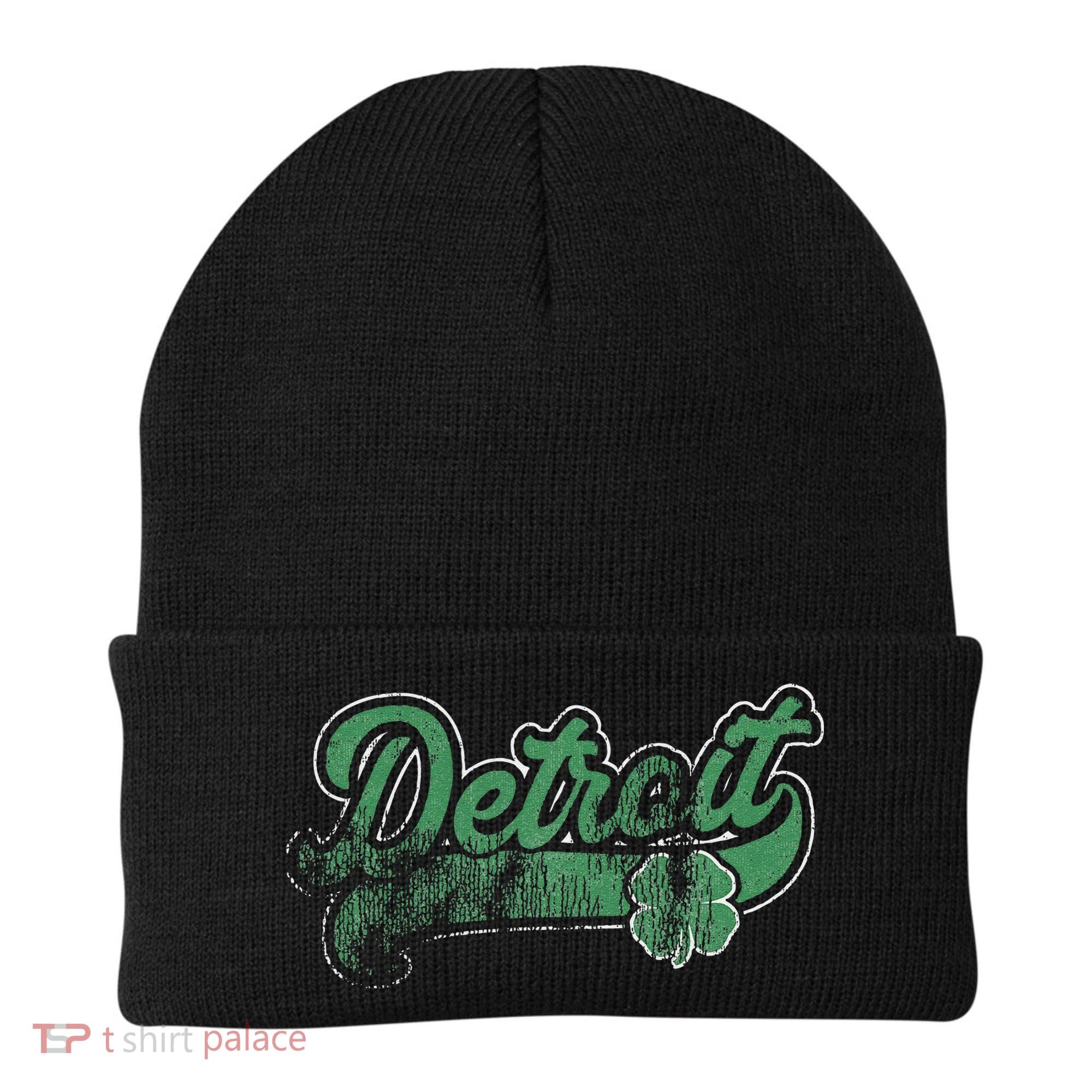 Detroit Shamrock St. Patrick's Day Saint Paddy's Irish Gift Beanie