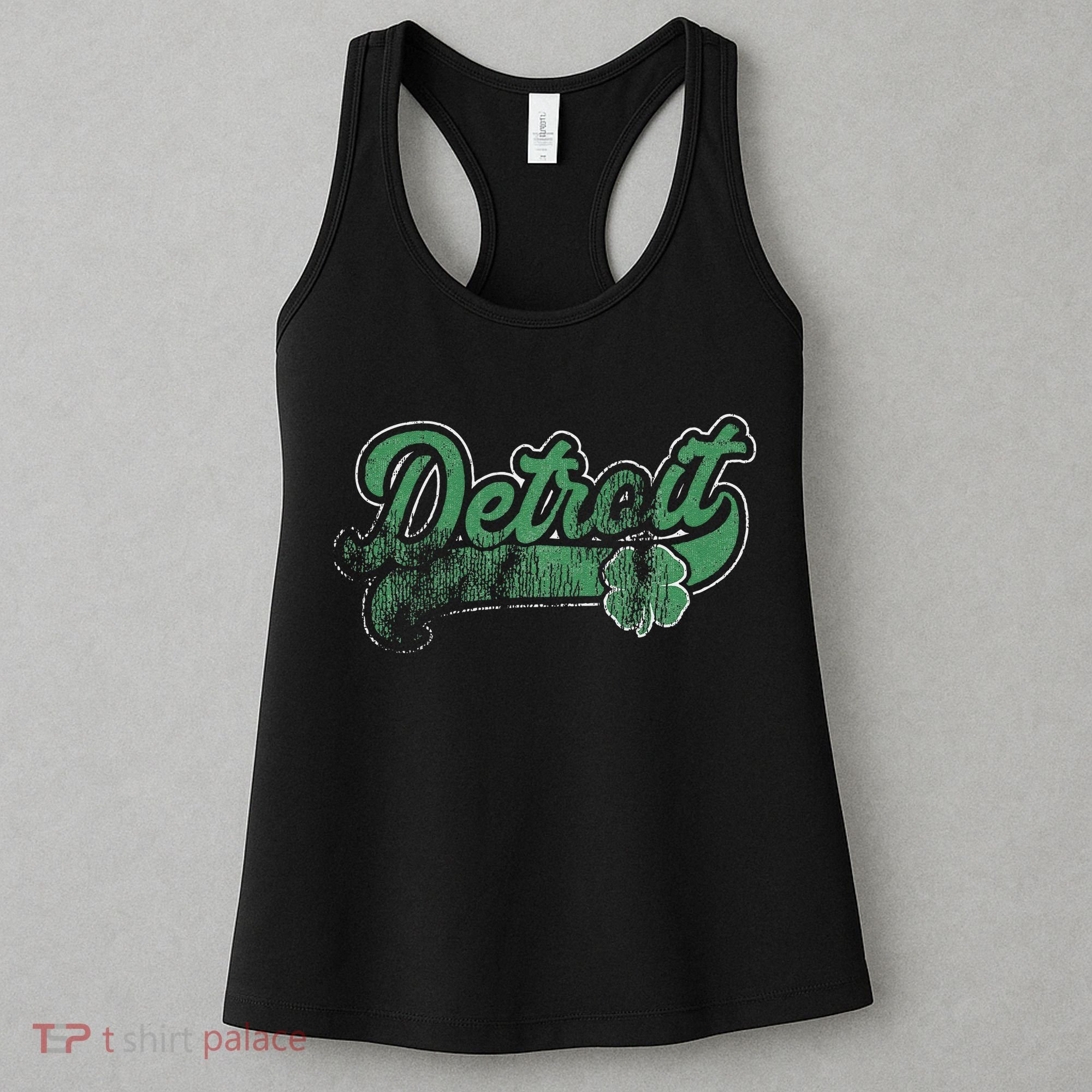 Detroit Shamrock St. Patrick's Day Saint Paddy's Irish Gift Women's Tank Top