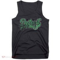 Detroit Shamrock St. Patrick's Day Saint Paddy's Irish Gift Tank Top thumb 0