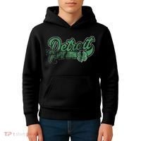 Detroit Shamrock St. Patrick's Day Saint Paddy's Irish Gift Kids Hoodie thumb 4