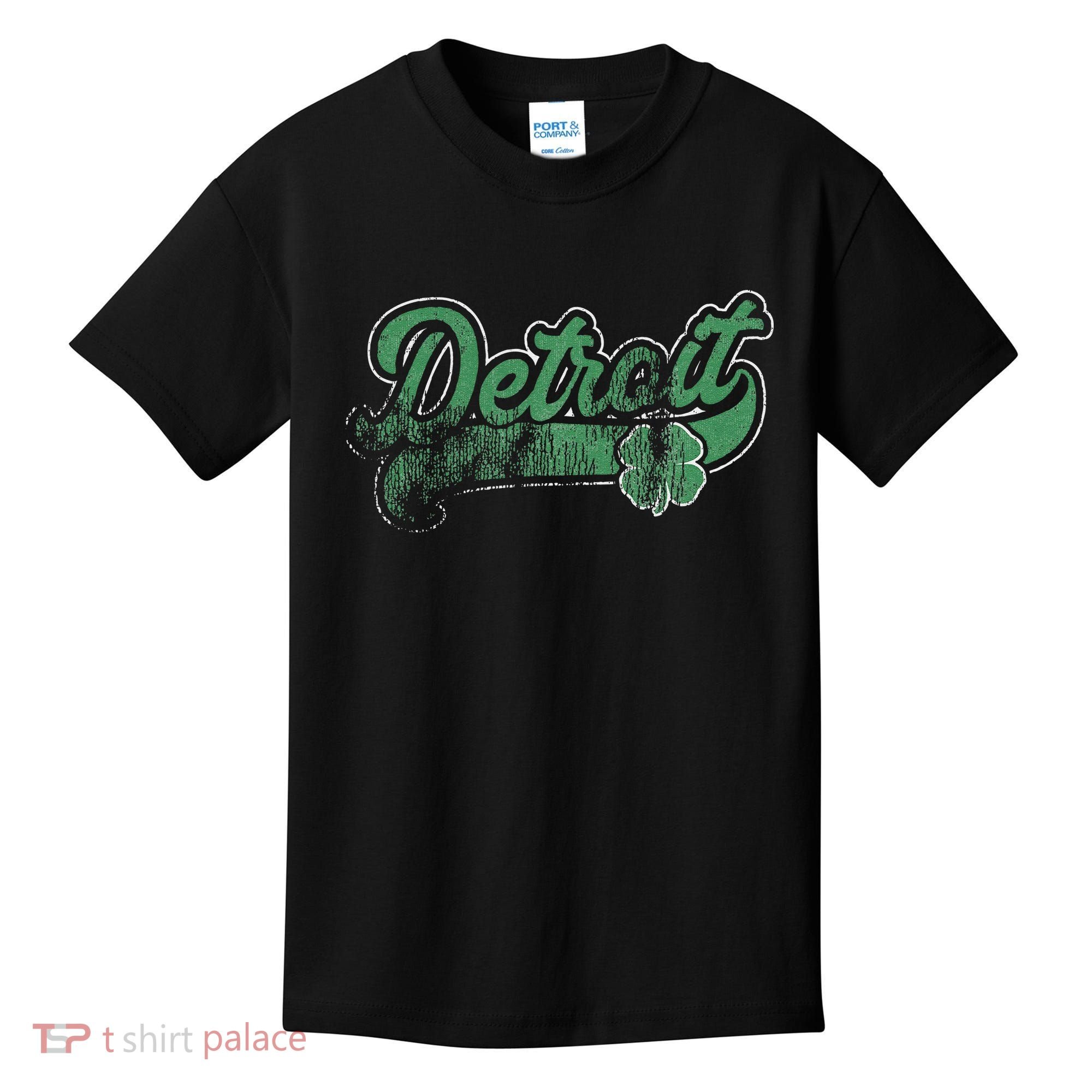 Detroit Shamrock St. Patrick's Day Saint Paddy's Irish Gift Kids T-Shirt
