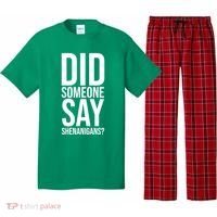 Did Someone Say Shenanigans Funny St Patricks Day Pajama Set thumb 0