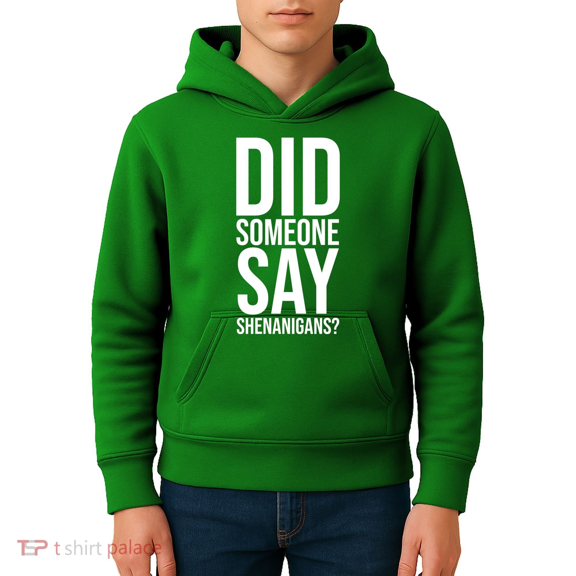 Did Someone Say Shenanigans Funny St Patricks Day Kids Hoodie