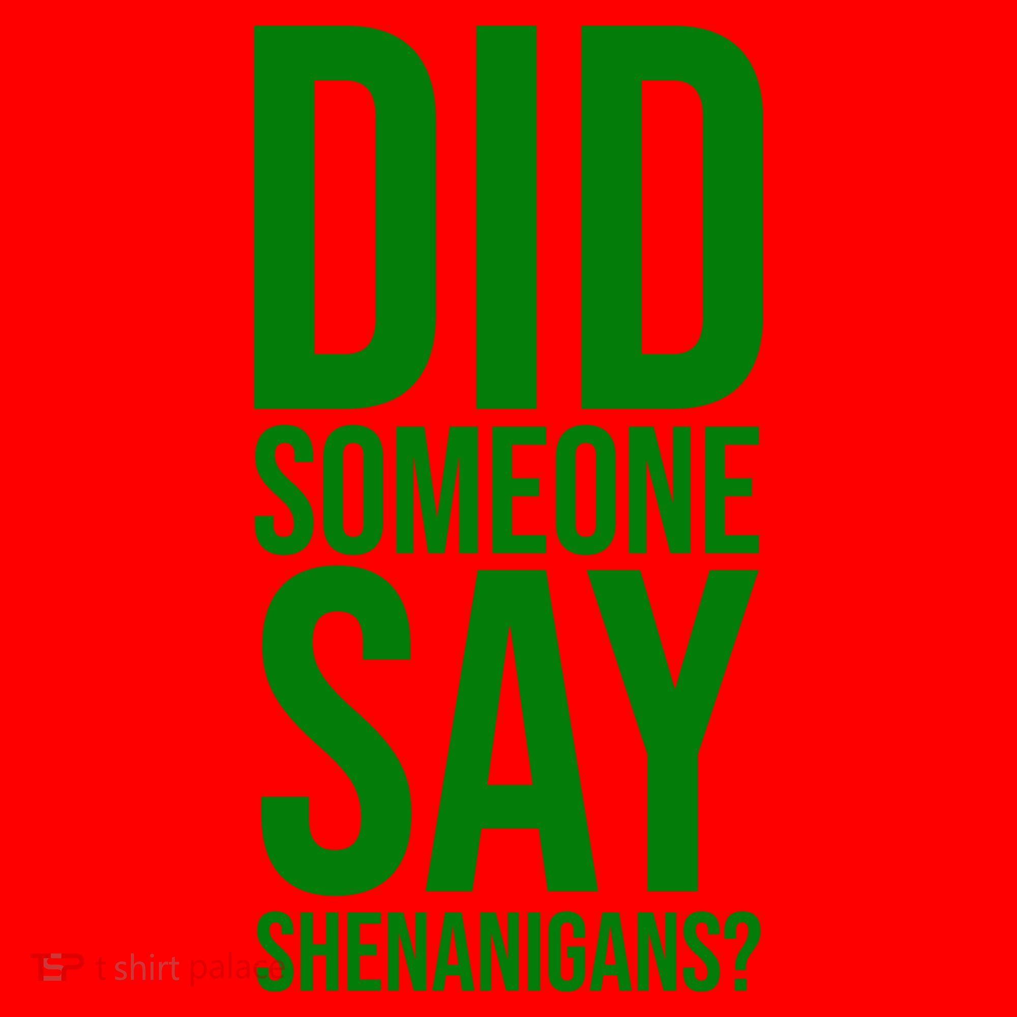 Did Someone Say Shenanigans Funny St Patricks Day Santa Hat