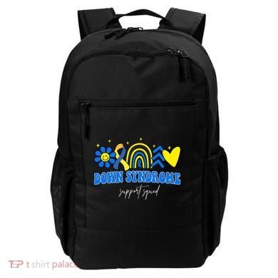 Down Syndrome Support Squad Rainbow Floral Heart Backpack