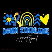 Down Syndrome Support Squad Rainbow Floral Heart Toddler Hoodie thumb 2