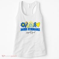 Down Syndrome Support Squad Rainbow Floral Heart Women's Tank Top thumb 0