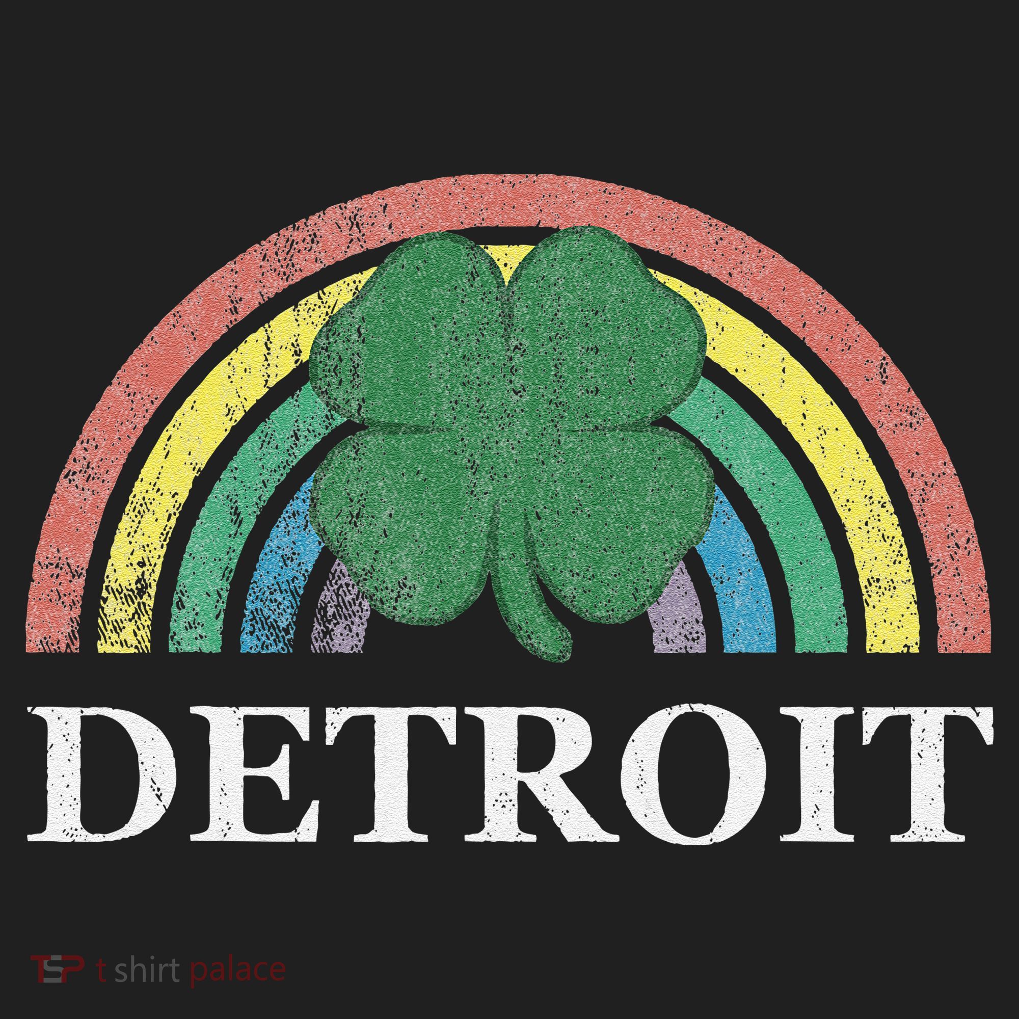 Detroit Shamrock St. Patrick's Day Rainbow Saint Paddy's Women's Sweatshirt