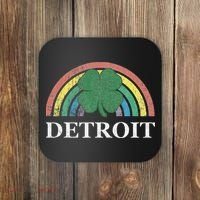 Detroit Shamrock St. Patrick's Day Rainbow Saint Paddy's Coaster thumb 0