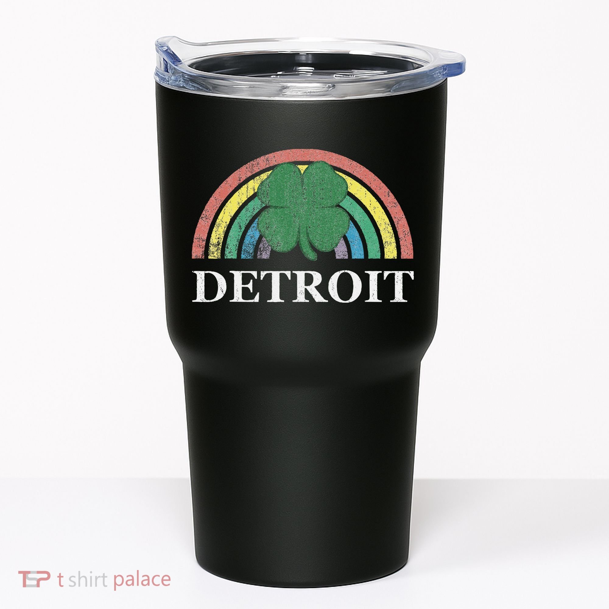 Detroit Shamrock St. Patrick's Day Rainbow Saint Paddy's Tumbler