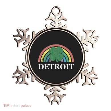 Detroit Shamrock St. Patrick's Day Rainbow Saint Paddy's Ornament